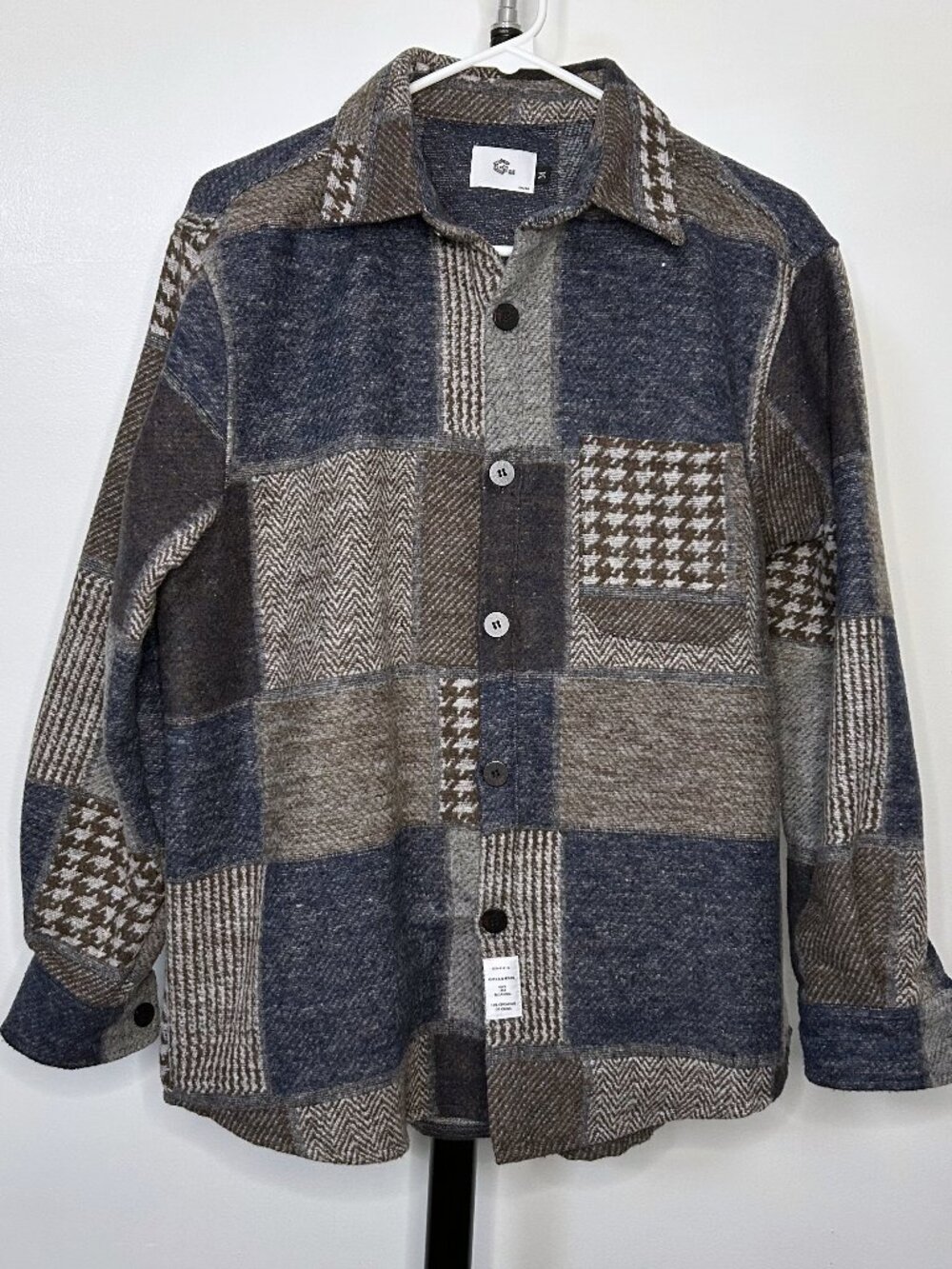 🍃EUC🍃 Vintage style patchwork shirt jacket